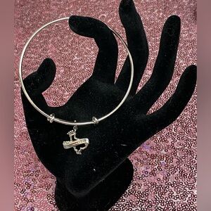 Texas Ladies State Chili Cookoff Silver tone Charm Bangle Bracelet